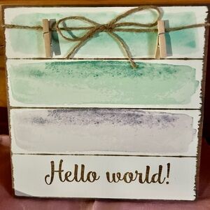 Baby Clipboard " Hello World " Frame